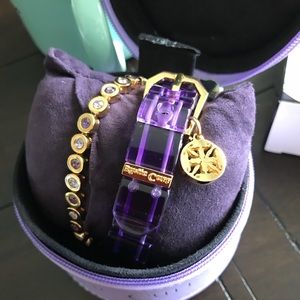 Rustic Cuff Purple/Gold bracelet set Never worn